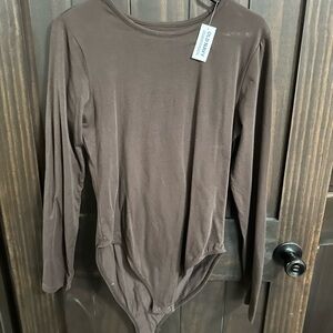 Old Navy Brown Long Sleeve Bodysuit